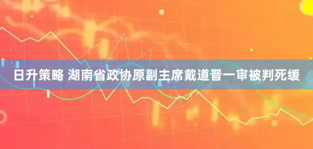 日升策略 湖南省政协原副主席戴道晋一审被判死缓