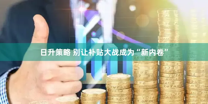 日升策略 别让补贴大战成为“新内卷”